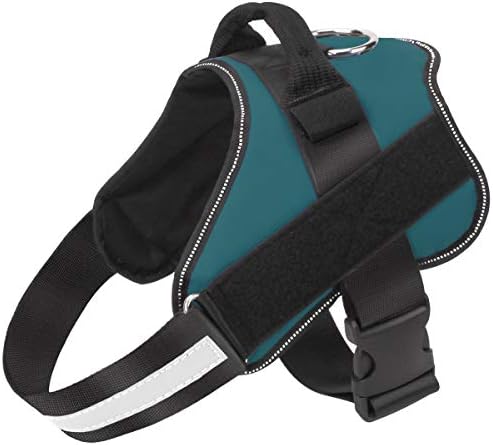 Dog Harness, No-Pull Reflective Dog Vest, Breathable Adjustable Pet Harness with Handle for Outdoor Walking - No More Pulling, Tugging or Choking (Turquoise, XS) by Bolux