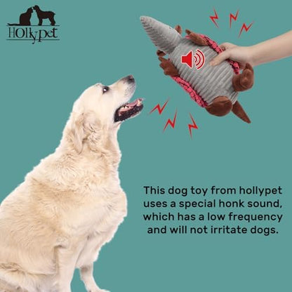Hollypet Armadillo Squeaky Dog Toys for Medium Large Dogs, 10" - Image 5