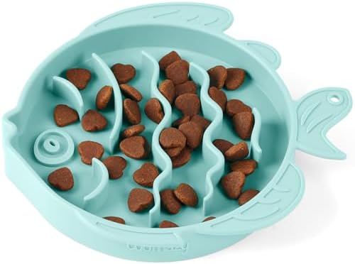 Coomazy Slow Feeder Cat Bowl Silicone Pet Puzzle Feeder for Slow Eating by Coomazy