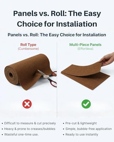 Corner & Wall Cat Scratch Mat, Self-Adhesive Trimmable Cat Scratcher, Wall Mounted Scratching Pad for Indoor Cats, Sofa Furniture Protector, Cat Post Cover Replacement (Brown, 23.6''x11.8'', 3-Pack) - Image 7