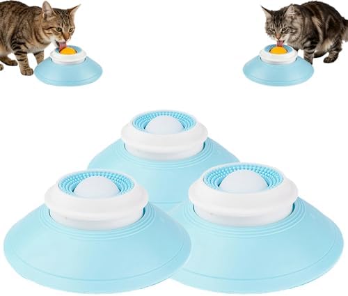 Slow Feeder Cat Bowl, Cat Food Bowl with Cat Lick Ball, Licking A Ball Add More Fun Bowl, Cat Slow Feeder Bowl, Slow Down Eating Speed and Add More Fun for Your Cats. by Unknown