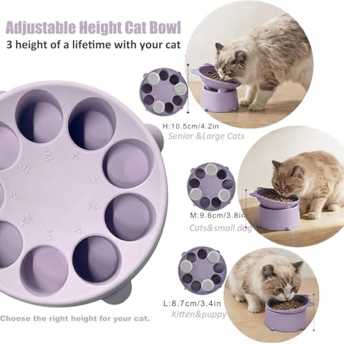 Raised Slow Feeder Cat Bowl, Silicone Elevated Tilted Cat Slow Feeder Bowl - Image 7