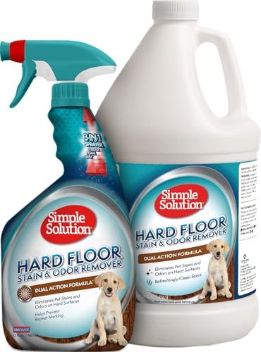 Simple Solution Hard Floor Dog Stain & Odor Remover, Gallon & 32oz Bundle by SimpleSolution