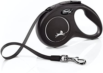 FLEXI® Classic Tape Retractable Dog Leash, Small, 16 ft - Black by Flexi