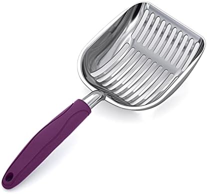 WePet Cat Litter Scoop, Aluminum Alloy Sifter, Kitty Metal Scooper, Deep Shovel, Long Handle, Poop Sifting, Kitten Pooper Lifter, Durable, Heavy Duty, for Litter Box by WePet