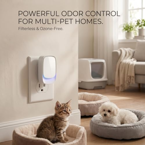 Cat Litter Odor Deodorizer, Plug In, Safe Air Purifier for Pets - Image 5