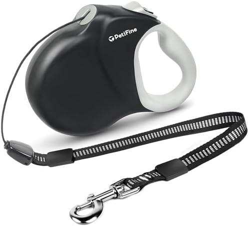PetiFine Retractable Dog Leash for Large Dogs up to 50kg,30FT Long Leash by PetiFine