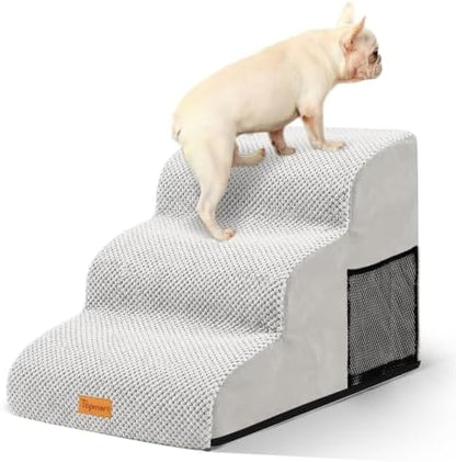 Dog Stairs for Small Dogs, 3-Step Non-Slip Foam Pet Steps for Couch Bed by Topmart