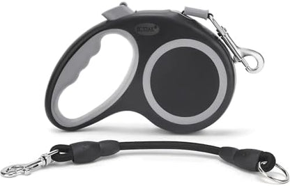 Retractable Dog Leash, 16 ft Dog Leash for Dogs up to 66 lbs, Strong Nylon Tape No Tangle, One-Handed Brake, Pause, Lock, Perfect for Medium Large Dogs; Black (Black, 16 FT (0-66 lbs)) by ECTEAK