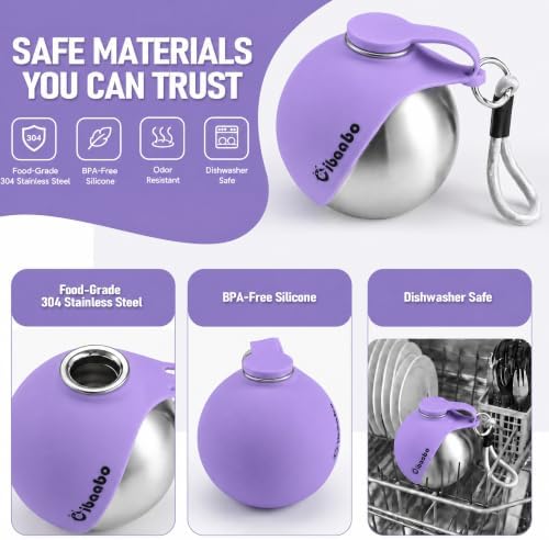Cibaabo Portable Dog Water Bottle with Collapsible Silicone Bowl 10 oz - Image 3