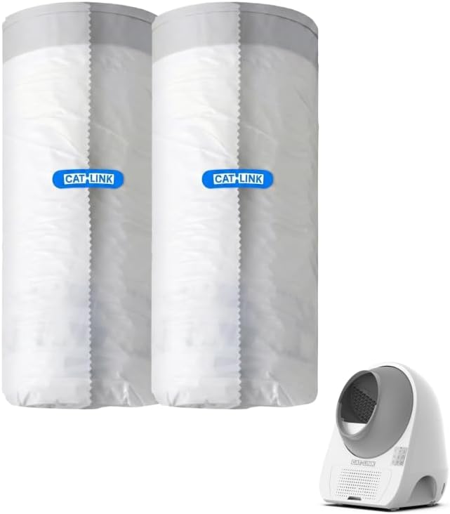 40 Pack CATLINK Trash Bags, for Automatic Cat Litter Box for Scooper Young & Luxury PRO & Ultra Not Suitable for Scooper SE & SE LITE