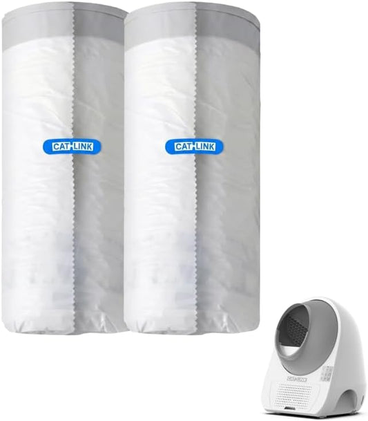 40 Pack CATLINK Trash Bags, for Automatic Cat Litter Box for Scooper Young & Luxury PRO & Ultra Not Suitable for Scooper SE & SE LITE