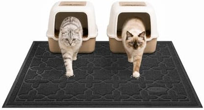 Yimobra Cat Litter Mat, Waterproof Litter Trapping Mat, 47x36, Black by Yimobra