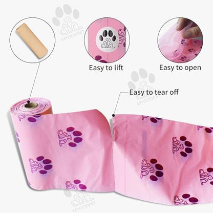 Dog Poop Bags Rolls 300 Count Biodegradable Poop Bags Refills for Dog and Cat Lavender Scented Waste Bag Leak Proof Doggie Poop Bag Doggy Trash Bag Purple - Image 5
