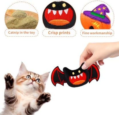 Halloween Cat Catnip Toys for Indoor Cats 6 Pack - Image 3