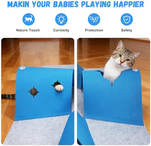 4-Way Cat Tunnels for Indoor Cats, Interactive Toys with Plush Ball - Image 4
