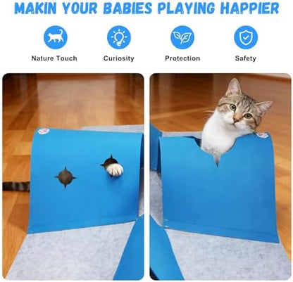 4-Way Cat Tunnels for Indoor Cats, Interactive Toys with Plush Ball - Image 4