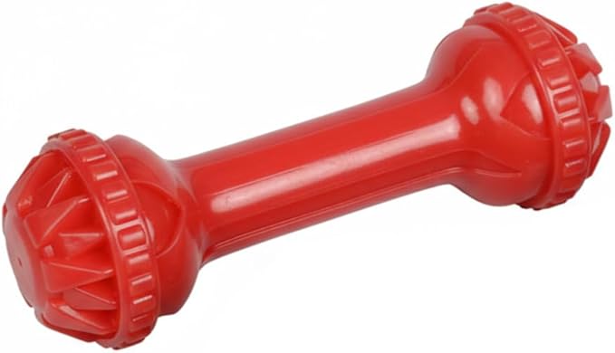 Red Bone Dog Chew Toy with Treat Dispenser - Indestructible Dog Toys for Aggressive Chewers, Dog Bone Toy for Boredom Relief