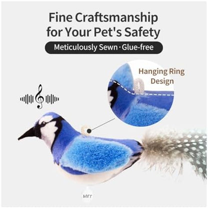 Interactive Chirping Cat Toys with Catnip and Feather,3.5'',2Pcs - Image 5