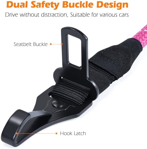 PetBonus 2 Packs Dog Seat Belt for Car, Rope Dog Car Harness for Vehicle - Image 2