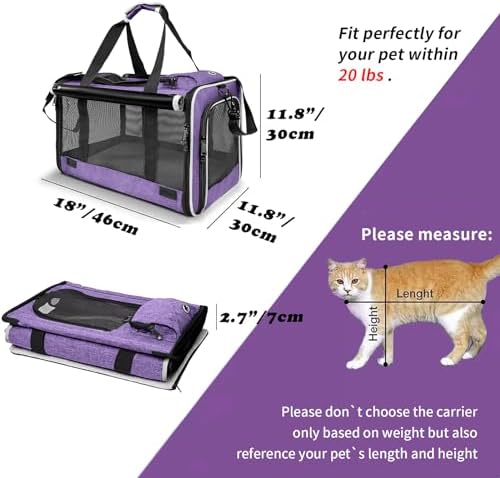 GAPZER Carrying Bag Yorkie Dog Travel Kennel Ventilated Soft Pet Carrier - Image 6