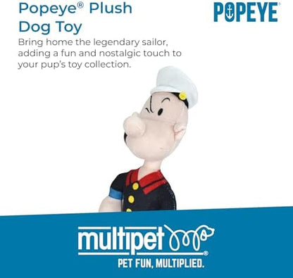 Multipet Popeye Dog Plush Toy - Toys for Dogs All Age - Extra Soft Plush - Stuffed Dog Toy for Cuddling & Playing - Cute & Tough (11") - Image 2