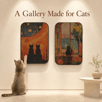 2 Pack Cat Wall Scratcher, Art Cat Scratching Board for Cats - Image 6