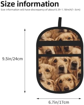 Golden Retriever Dog Faces Puppy Pile Pet Hair Removal Glove For Cats Dogs - Image 3