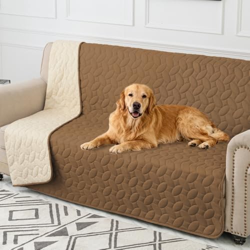 Ameritex Waterproof Pet Bed Cover Anti-Slip Dog Bed Blanket for Sofa and Furniture Waterproof New Pattern Design (Camel, 82x102 Inch (Pack of 1)) by Ameritex