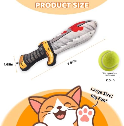 Catnip Toy [2000mg Premium Catnip], Sword Style Cat Kicker Toy - Image 2