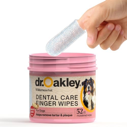 Dr. Oakley Dog Dental Wipes Finger Dental Care - Peanut Butter Flavor by Unknown