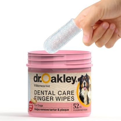 Dr. Oakley Dog Dental Wipes Finger Dental Care - Peanut Butter Flavor by Unknown
