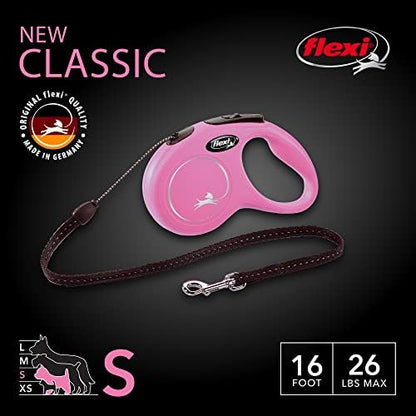 FLEXI® Classic Cord Retractable Dog Leash, Small, 16 ft - Pink - Image 2