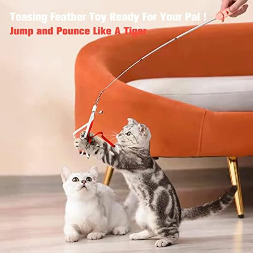 BEBOBLY 3-in-1 Retractable Cat Wand Toy for Indoor Cats - Image 4