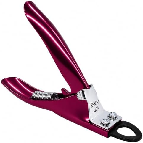 Resco Guillotine Dog Nail Clippers for Large Dogs, Color Series, Raspberry Red by Resco+Pet+Products