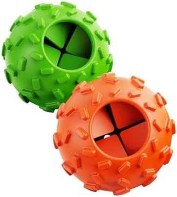 Dog Puzzle Toy 2 Pack – Cognitive Dog Treat Toy,Interactive Dog Toys for Treat Dispensing, Slow Feeder for Mental Stimulation & Anxiety Relief, Puppy Training Toy, Natural Rubber by ZHIERDE