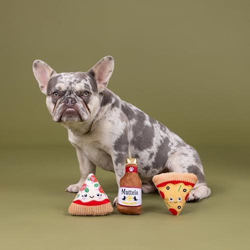 Fringe Studio Plush Dog Toy, 3 Pieces Set, Slice N’ SIP, Pet Shop Collection (662177) - Image 3