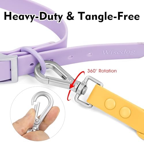 Wisedog Waterproof Dog Leash, Butter Yellow, 6 ft × 3/4 in - Image 3