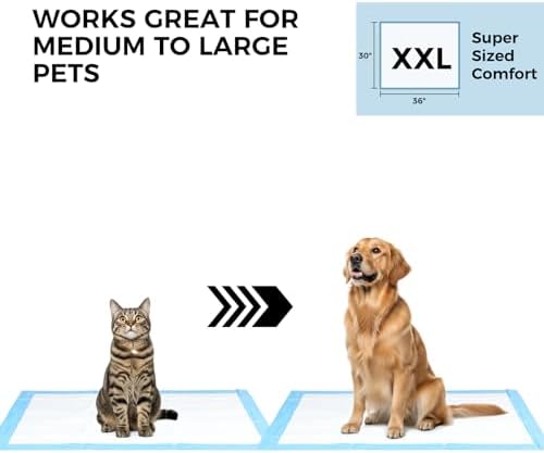 50 Pack 30"x36" Extra Large Dog Pee Pads - Super Absorbent & Leak-Proof Disposable Puppy Training Pads | X-Large Quick-Dry 5-Layer Protection Piddle Pads for Indoor & Outdoor Use - Image 2