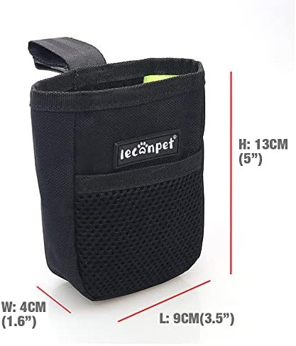 leconpet Dog Treat Pouch Portable Treat Pouch for Dog Training Easily Carries Perfect Food Snack Storage Holder for Puppy Training and Walking (Black) - Image 3
