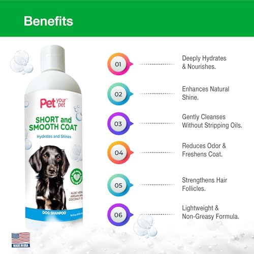 Natural Dog Shampoo for Short Coats, 16 Fl Oz - Image 2