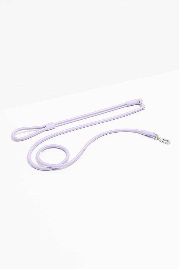 Cheech&Co Hands Free Dog Leash with Poop Bag Holder - for Walking, Hiking, Jogging & Running Small/Medium/Large Dogs (Adjustable 4.3–8.6 ft Light Purple)