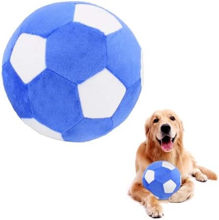 Plush Dog Toys Soccer Ball,7.1 Inch for Interactive Training by PIANG+GOUER