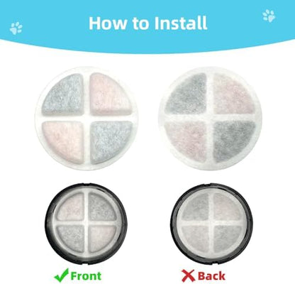 Marchul 6-Pack Dog Water Dispenser Replacement Filters, Pet Water Filter Replacement for 3.8L/5.7L/7.2L/8.6L, Triple Filtration Cat Water Dispenser Filter, Water Feeder Filter for Cats and Dogs - Image 7