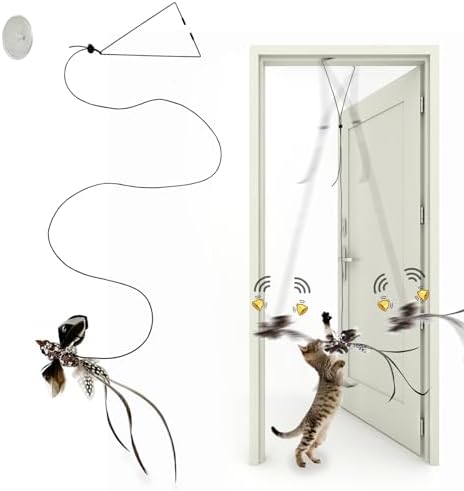 Hanging Cat Toy Bird Door Flying Kitten Play Indoor Interactive by Mitubati