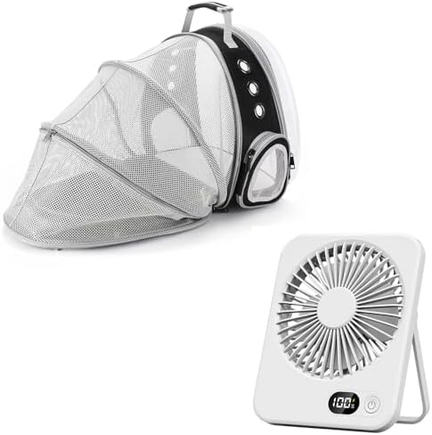 Lollimeow Bubble Expandable Cat Backpack for Puppies and Small Pets with Mini Fan by Lollimeow