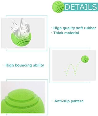 4 Pcs Rubber Balls, 2.4in/6cm in Diameter for Medium Dogs 30-60 Lbs - High Bounce, Waterproof, Chew Resistant Toy Balls Belgian Malinois Gifts (6cm) - Image 2