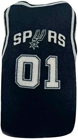 BEST PLUSH NBA SAN ANTONIO SPURS Cat Toys - 3 Piece Set: Jersey, Basketball with Feathers & #1 Fan. Filled with Fresh Catnip. Beautiful Team Logo - Image 2
