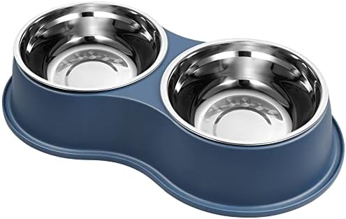 Epetslove Stainless Steel Dog Bowls Double Non-Slip Dog Water and Food Bowl by EpetsLove