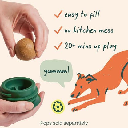 WOOF Pupsicle Interactive Dog Ball Toy for Dogs 25-75 lbs - Green - Image 3